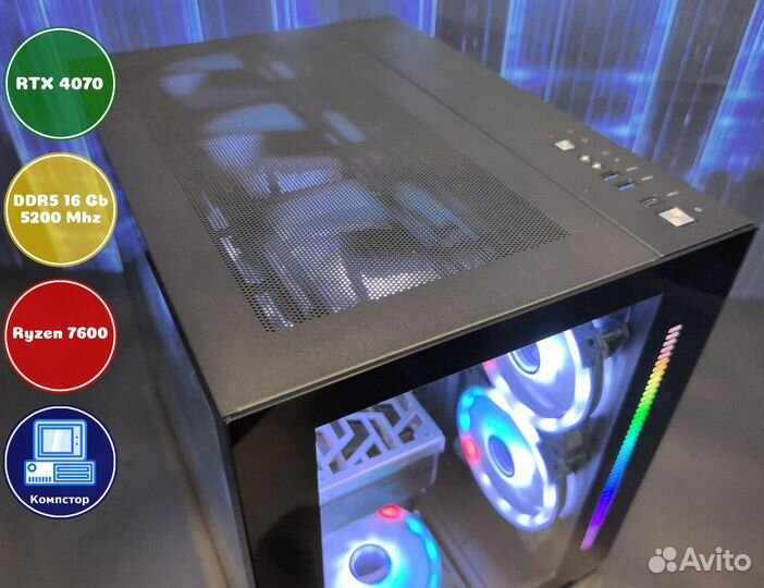 Сборка игрового пк AMD7600-RTX4070-16DDR5-NCW8-A620