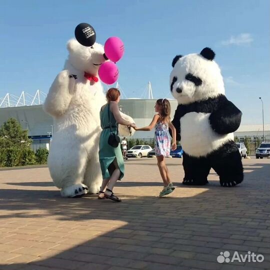 Ростовая кукла панда, панда аниматор