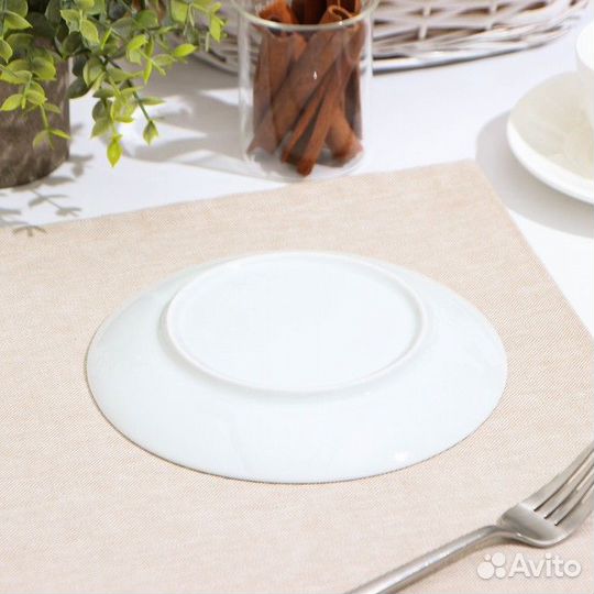 Тарелка «Универсал», d17,5 см, белая, фарфор