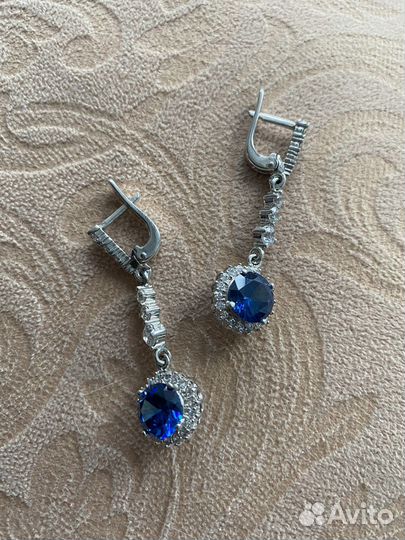 Серебряные серьги крупные