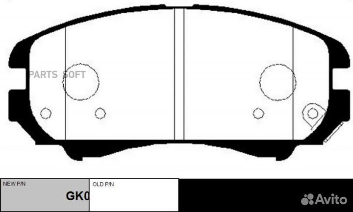 CTR ckkk-1 Колодки тормозные дисковые KIA GK0507