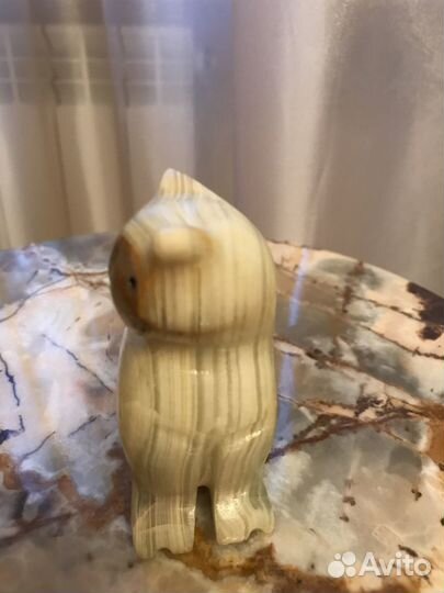 Статуэтка кошка из оникса