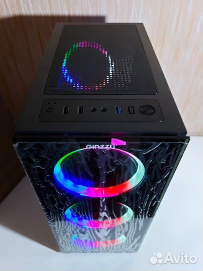 Новый Игровой Корпус Для Пк Ginzzu 4-FAN F-RGB ATX