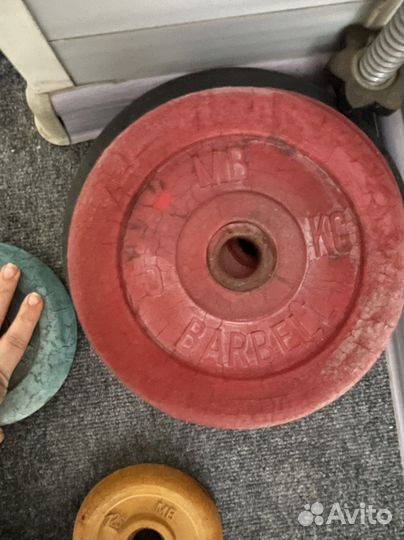 Спортивные блины, гриф гантельный