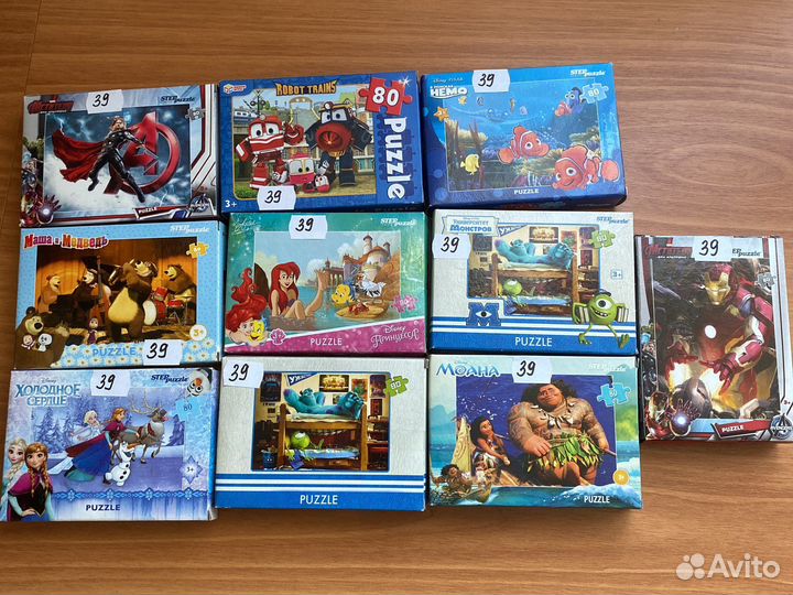 Пазлы 80эл. в ассортименте новые