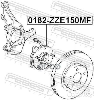 Ступица toyota RAV4 -12 пер. 0182ZZE150MF Febest