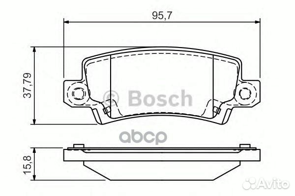 Колодки тормозные дисковые зад 0986495072 Bosch