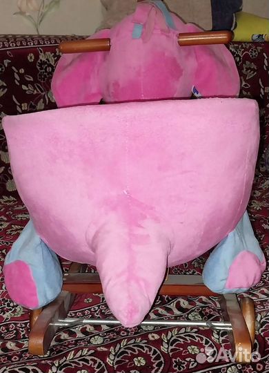 Слон плюшевый каталка и качалка