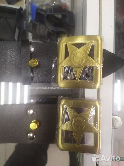 Ремень солдатский брезентовый с бляхой +