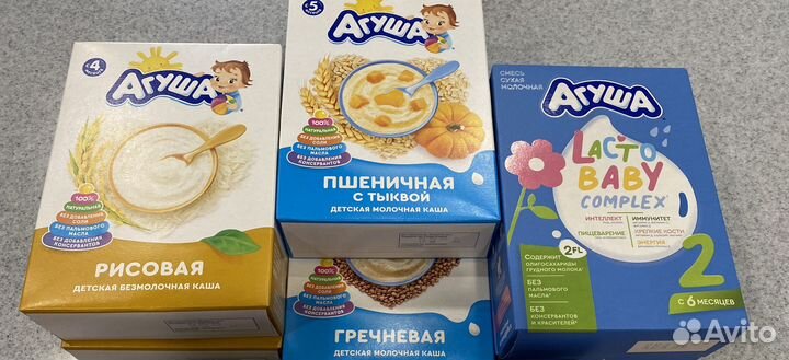 Каши и смесь Агуша даром