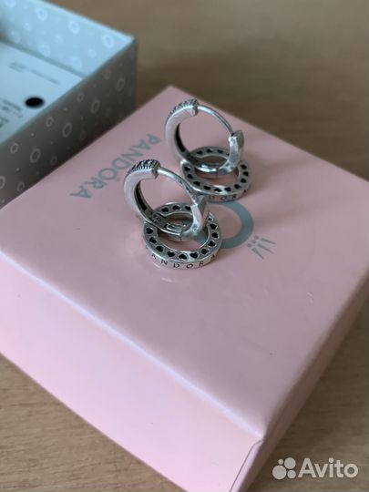 Серебряные серьги Pandora оригинал