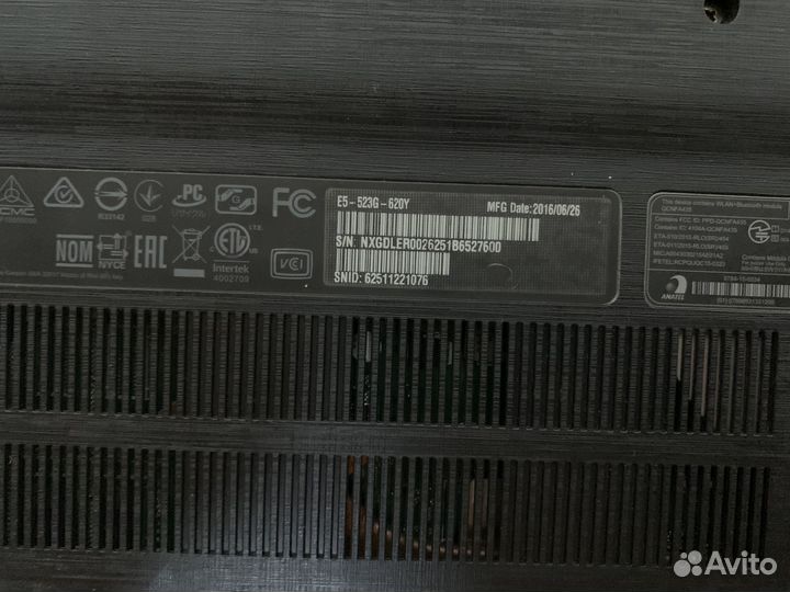 Ноутбук Acer Aspire E5-523G / ssd-500gb