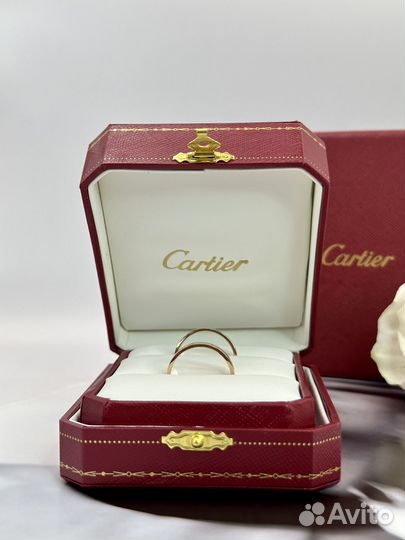 Cartier love обручальные кольца (розовое золото)