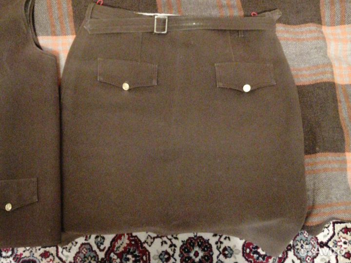 Костюм синтетика замша, 50, винтаж