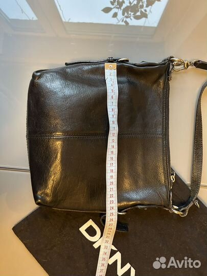 Сумка кросс боди черная dkny натуральная кожа