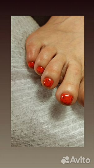 Педикюр с покрытием