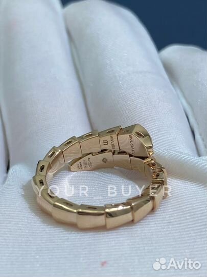Кольцо bvlgari serpenti с бриллиантами