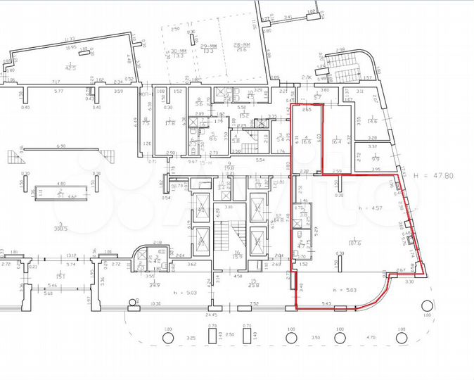 Помещение с витринами на 1 этаже бц, 132 м²