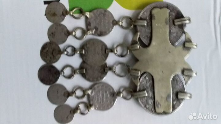 Подвеска старинная конец 19 века серебро