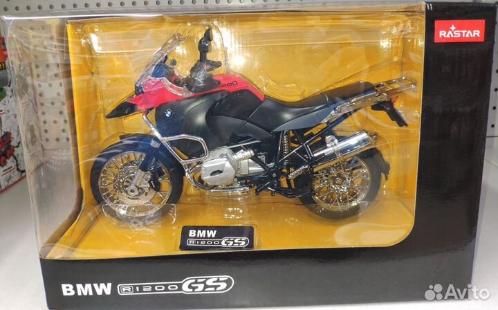 Новый мотоцикл BMW Красный Rastar 1:9