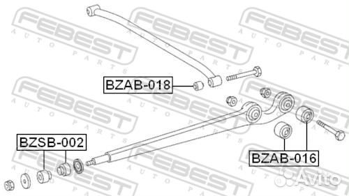 Febest bzab016 Сайлентблок заднего рычага