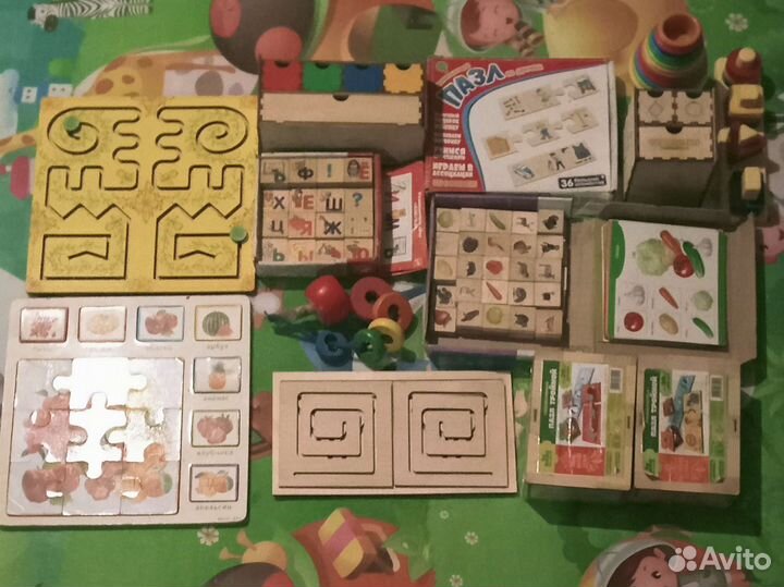 Пакет деревянных развивающих игрушек