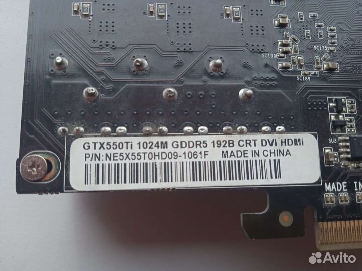 Видеокарта Nvidia GeForce GTX 550 Ti 1gb