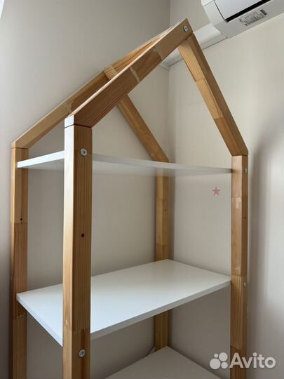 Стеллаж деревянный детский