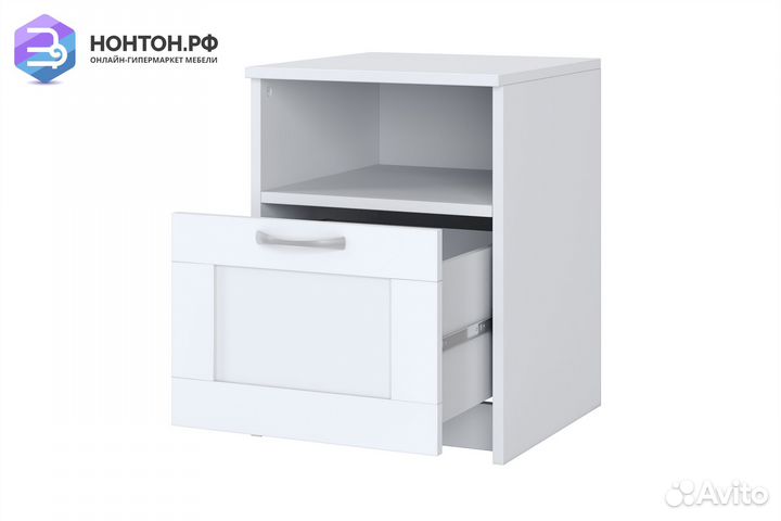 Тумба прикроватная Сириус белая 1 ящик