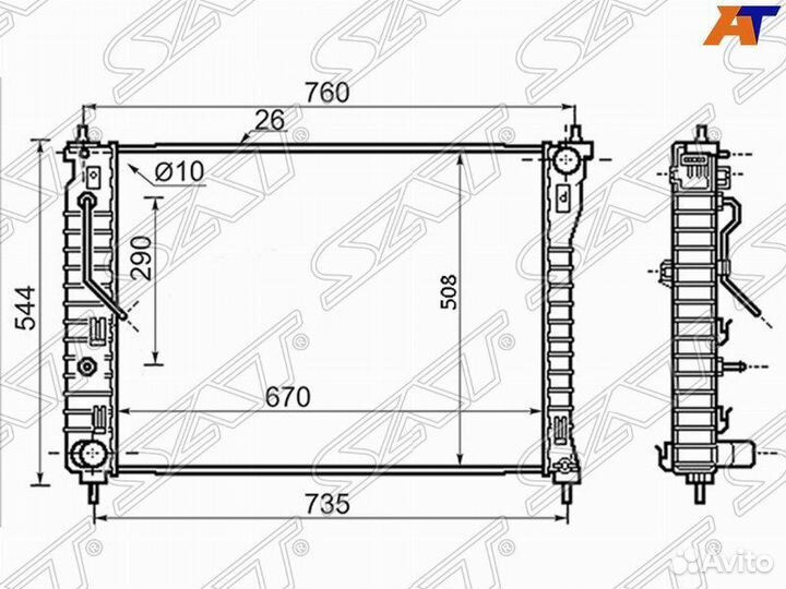 Радиатор Chevrolet Captiva 06-15 / Daewoo Winstorm