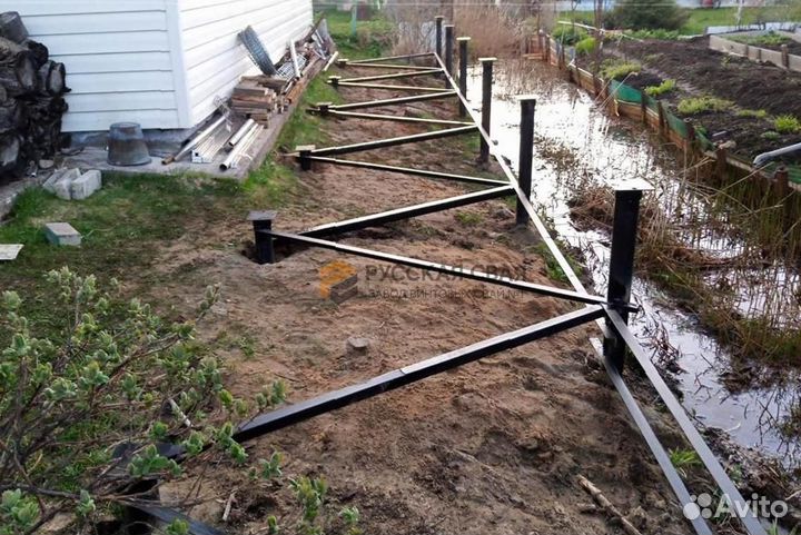 Установка Винтовых сваи