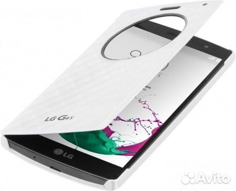 Оригинальный Чехол-Книжка для LG G4s (белый)