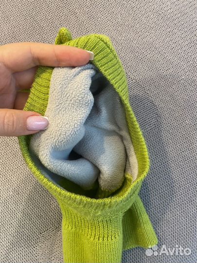 Шапка-шлем и краги зима 104minidino