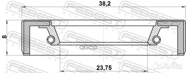 Сальник привода suzuki jimny (26x38x8) 95FBY-26