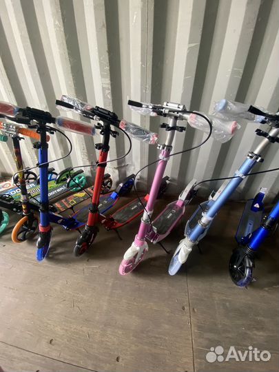 Самокат взрослый с дисковым тормозом