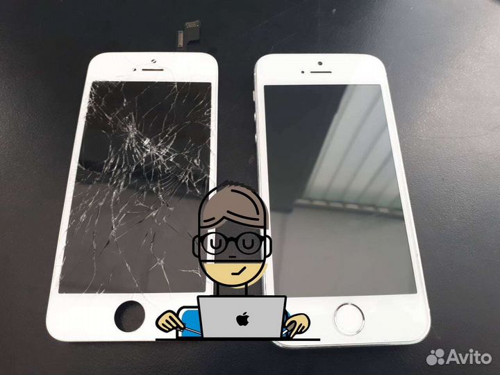 Замена стекла (дисплея) iPhone / Samsung