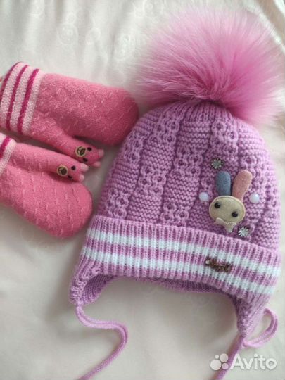 Шапка для девочки зима