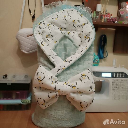 Одеяло Конверт на выписку для новорожденных