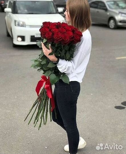 Высокие розы Доставка цветов