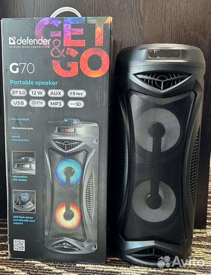 Портативная колонка defender G70 новая