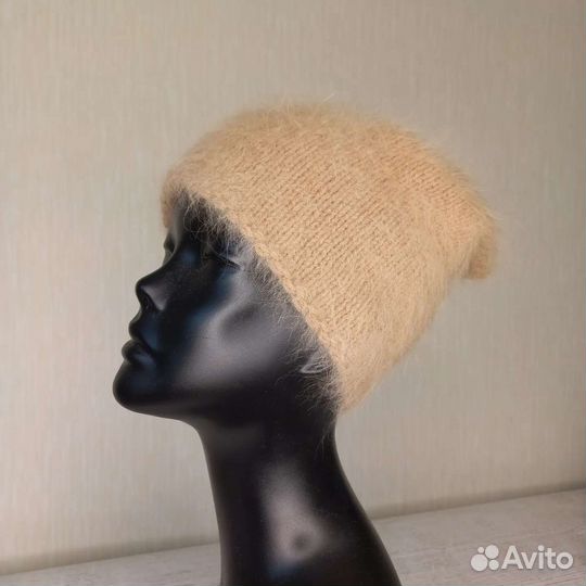 Шапка из итальянской ангоры женская новая, 4 цвета