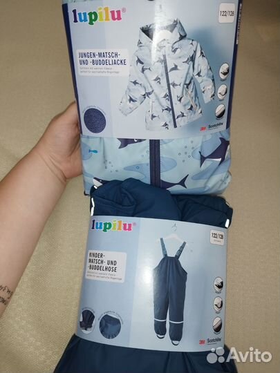 Непромокаемый костюм штаны+куртка lupilu 122/128