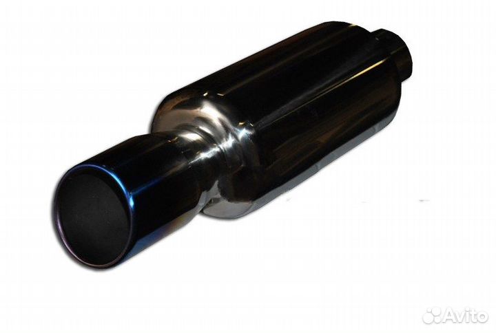 Глушитель прямоточный, спортивный HJ-A0086BL