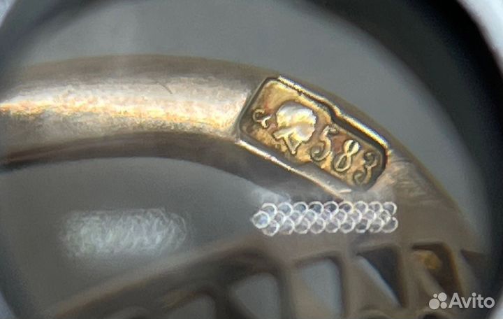 Золотые сережки СССР 583 пробы