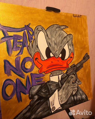 Картина на холсте акрил. Мистер Скрудж