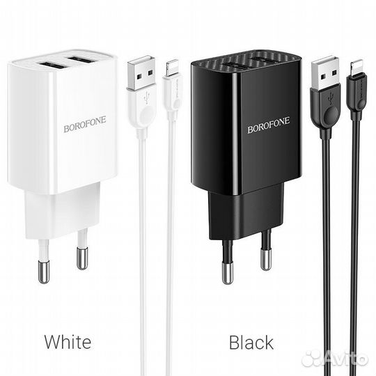 Зарядное устройство borofone BA53A Powerway 2*USB