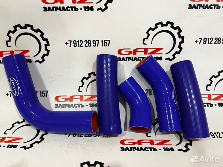 Комплект патрубков радиатора змз-402 (силикон)