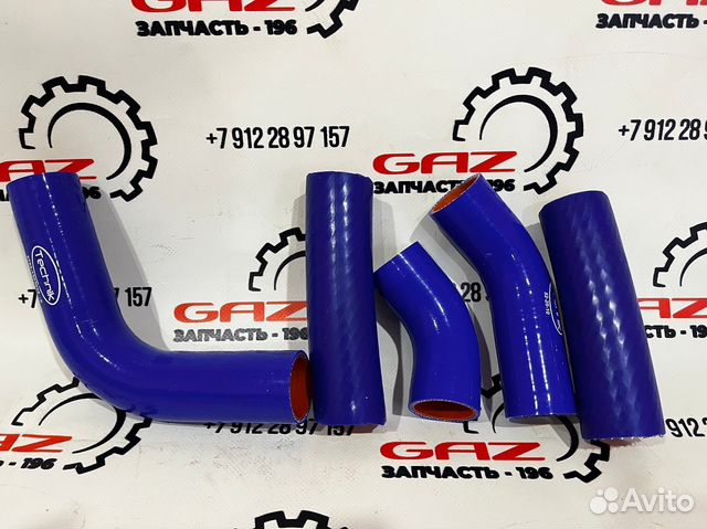 Комплект патрубков радиатора змз-402 (силикон)