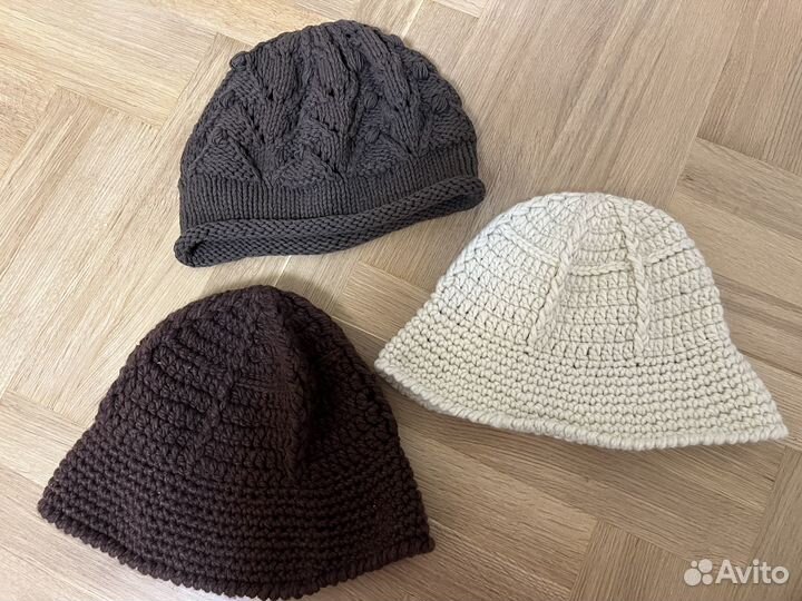 Вязанные шапки ручной работы