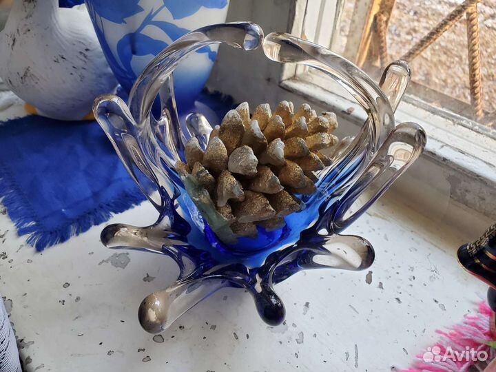 Конфетница, ваза «Рогатая осьминожка» - СССР